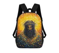 sinyumoney Impresión 3D Jesus Christ Painting Art Mochilas Escolares Para Niños De 17 Pulgadas, Mochilas Para Libros Para Niños, Mochila De Gran Capacidad, Mochila De Viaje, Mochilas De Uso Diario