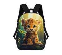 sinyumoney Impresión 3D Jungle Leopard Cub -2 Mochilas Escolares Para Niños Mochilas Para Libros De Gran Capacidad Mochila De Viaje Mochilas De Día 17inch