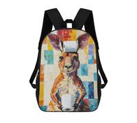 sinyumoney Impresión 3D Kangaroo with Toilet Paper Mochilas Escolares Para Niños Mochilas Para Libros De Gran Capacidad Mochila De Viaje Mochilas De Día 17inch