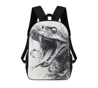 sinyumoney Impresión 3D King Cobra Mochilas Escolares Para Niños Mochilas Para Libros De Gran Capacidad Mochila De Viaje Mochilas De Día 17inch