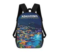 sinyumoney Impresión 3D Kingstown, Saint Vincent And The Grenadines Mochilas Escolares Para Niños Mochilas Para Libros De Gran Capacidad Mochila De Viaje Mochilas De Día 17inch