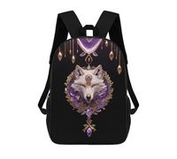 sinyumoney Impresión 3D Kintsugi Art Wolf Mochilas Escolares Para Niños De 17 Pulgadas, Mochilas Para Libros Para Niños, Mochila De Gran Capacidad, Mochila De Viaje, Mochilas De Uso Diario