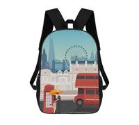 sinyumoney Impresión 3D London Travel Print Mochilas Escolares Para Niños Mochilas Para Libros De Gran Capacidad Mochila De Viaje Mochilas De Día 17inch