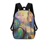 sinyumoney Impresión 3D Love Two Mochilas Escolares Para Niños Mochilas Para Libros De Gran Capacidad Mochila De Viaje Mochilas De Día 17inch