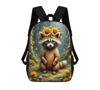 sinyumoney Impresión 3D Magical Forest Raccoon Mochilas Escolares Para Niños De 17 Pulgadas, Mochilas Para Libros Para Niños, Mochila De Gran Capacidad, Mochila De Viaje, Mochilas De Uso Diario