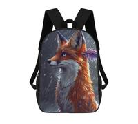 sinyumoney Impresión 3D Magical Fox Pendant Snowfall Mochilas Escolares Para Niños De 17 Pulgadas, Mochilas Para Libros Para Niños, Mochila De Gran Capacidad, Mochila De Viaje, Mochilas De Uso Diario