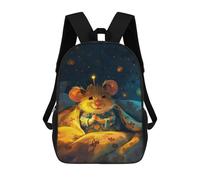 sinyumoney Impresión 3D Magical Mouse in Bed Mochilas Escolares Para Niños De 17 Pulgadas, Mochilas Para Libros Para Niños, Mochila De Gran Capacidad, Mochila De Viaje, Mochilas De Uso Diario