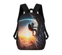 sinyumoney Impresión 3D Man Climbing Mountain Mochilas Escolares Para Niños De 17 Pulgadas, Mochilas Para Libros Para Niños, Mochila De Gran Capacidad, Mochila De Viaje, Mochilas De Uso Diario