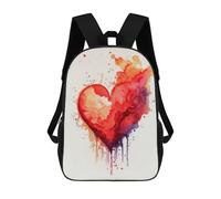 sinyumoney Impresión 3D Melting Heart Watercolor Art Mochilas Escolares Para Niños Mochilas Para Libros De Gran Capacidad Mochila De Viaje Mochilas De Día 17inch