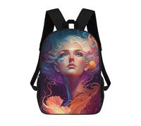sinyumoney Impresión 3D Mermaid Dreamscape -1 Mochilas Escolares Para Niños Mochilas Para Libros De Gran Capacidad Mochila De Viaje Mochilas De Día 17inch