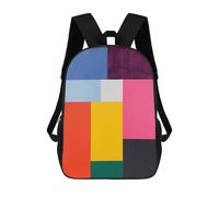 sinyumoney Impresión 3D Modern Geometry 14 Mochilas Escolares Para Niños Mochilas Para Libros De Gran Capacidad Mochila De Viaje Mochilas De Día 17inch