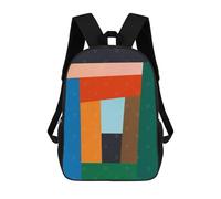 sinyumoney Impresión 3D Modern Geometry 6 Mochilas Escolares Para Niños Mochilas Para Libros De Gran Capacidad Mochila De Viaje Mochilas De Día 17inch