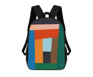 sinyumoney Impresión 3D Modern Geometry 6 Mochilas Escolares Para Niños Mochilas Para Libros De Gran Capacidad Mochila De Viaje Mochilas De Día 17inch