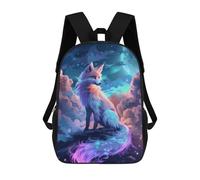 Sinyumoney Impresión 3D Monkey Animal Neon Mochilas Escolares Para Niños, Escolares Para Niños, Mochila Grande De Viaje, Mochilas De Día, Space Fox Animal, 17"