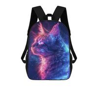 Sinyumoney Impresión 3D Monkey Animal Neon Mochilas Escolares Para Niños, Escolares Para Niños, Mochila Grande De Viaje, Mochilas De Día, Space Animal Cat, 17"