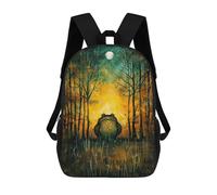 sinyumoney Impresión 3D Moonlit Forest Frog Mochilas Escolares Para Niños Mochilas Para Libros De Gran Capacidad Mochila De Viaje Mochilas De Día 17inch