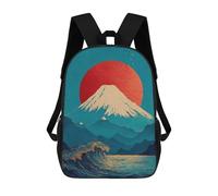 sinyumoney Impresión 3D Mount Fuji And Ocean Wave Art Mochilas Escolares Para Niños Mochilas Para Libros De Gran Capacidad Mochila De Viaje Mochilas De Día 17inch