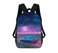 sinyumoney Impresión 3D Neon Desert Storm Car Mochilas Escolares Para Niños De 17 Pulgadas, Mochilas Para Libros Para Niños, Mochila De Gran Capacidad, Mochila De Viaje, Mochilas De Uso Diario