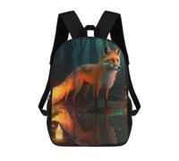 sinyumoney Impresión 3D Neon Fox Mochilas Escolares Para Niños De 17 Pulgadas, Mochilas Para Libros Para Niños, Mochila De Gran Capacidad, Mochila De Viaje, Mochilas De Uso Diario