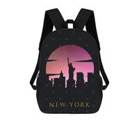 sinyumoney Impresión 3D New York City Skyline Mochilas Escolares Para Niños Mochilas Para Libros De Gran Capacidad Mochila De Viaje Mochilas De Día 17inch
