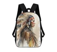 sinyumoney Impresión 3D Oil Painting Indian Woman Mochilas Escolares Para Niños Mochilas Para Libros De Gran Capacidad Mochila De Viaje Mochilas De Día 17inch