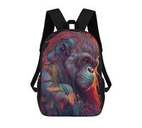 sinyumoney Impresión 3D Orangutan in Vibrant Colors Mochilas Escolares Para Niños Mochilas Para Libros De Gran Capacidad Mochila De Viaje Mochilas De Día 17inch