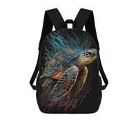 sinyumoney Impresión 3D Paintsplash Sea Turtle Mochilas Escolares Para Niños Mochilas Para Libros De Gran Capacidad Mochila De Viaje Mochilas De Día 17inch