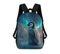 sinyumoney Impresión 3D Penguin Aurora Ice Landscape Mochilas Escolares Para Niños De 17 Pulgadas, Mochilas Para Libros Para Niños, Mochila De Gran Capacidad, Mochila De Viaje, Mochilas De Uso Diario