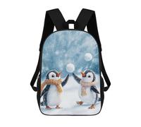 sinyumoney Impresión 3D Playful Penguins in Winter Mochilas Escolares Para Niños Mochilas Para Libros De Gran Capacidad Mochila De Viaje Mochilas De Día 17inch