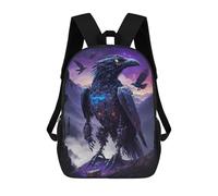 sinyumoney Impresión 3D Raven Dear Mochilas Escolares Para Niños Mochilas Para Libros De Gran Capacidad Mochila De Viaje Mochilas De Día 17inch