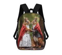 sinyumoney Impresión 3D Red Squirrel Wedding Mochilas Escolares Para Niños Mochilas Para Libros De Gran Capacidad Mochila De Viaje Mochilas De Día 17inch