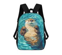 sinyumoney Impresión 3D Relaxing Otter in Water Illustration Mochilas Escolares Para Niños Mochilas Para Libros De Gran Capacidad Mochila De Viaje Mochilas De Día 17inch
