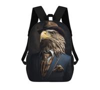 Sinyumoney Impresión 3D Retrato of Gorilla Mochilas Escolares Para Niños, Escolares Para Niños, Mochila Grande De Viaje, Mochilas De Día, Eagle In Boho Suit, 17"