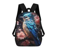 Sinyumoney Impresión 3D Retrato of Gorilla Mochilas Escolares Para Niños, Escolares Para Niños, Mochila Grande De Viaje, Mochilas De Día, Blue Jay, 17"