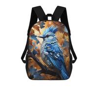 Sinyumoney Impresión 3D Retrato of Gorilla Mochilas Escolares Para Niños, Escolares Para Niños, Mochila Grande De Viaje, Mochilas De Día, Glowing Blue Jay, 17"