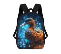 Sinyumoney Impresión 3D Retrato of Gorilla Mochilas Escolares Para Niños, Escolares Para Niños, Mochila Grande De Viaje, Mochilas De Día, Glowing Mallard Duck, 17"