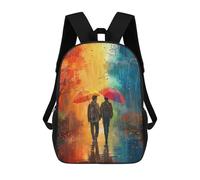sinyumoney Impresión 3D Retro Car 16 Niños Mochilas Escolares Niños Mochilas Mochila Gran Capacidad Mochila Viaje Mochilas, Love in The Rain, 17"