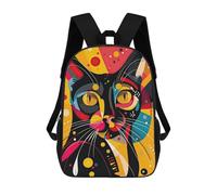 sinyumoney Impresión 3D Retro Cat Mochilas Escolares Para Niños Mochilas Para Libros De Gran Capacidad Mochila De Viaje Mochilas De Día 17inch