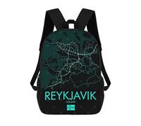 sinyumoney Impresión 3D REYKJAVIK ICELAND Mochilas Escolares Para Niños Mochilas Para Libros De Gran Capacidad Mochila De Viaje Mochilas De Día 17inch