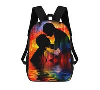 sinyumoney Impresión 3D Silhouettes in Rainbow Water Mochilas Escolares Para Niños Mochilas Para Libros De Gran Capacidad Mochila De Viaje Mochilas De Día 17inch
