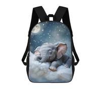 sinyumoney Impresión 3D Sleeping Baby Elephant on Cloud Mochilas Escolares Para Niños Mochilas Para Libros De Gran Capacidad Mochila De Viaje Mochilas De Día 17inch