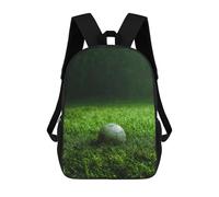sinyumoney Impresión 3D Soccer Ball on Grass Mochilas Escolares Para Niños Mochilas Para Libros De Gran Capacidad Mochila De Viaje Mochilas De Día 17inch