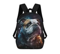 sinyumoney Impresión 3D Space Bulldog Portrait Mochilas Escolares Para Niños De 17 Pulgadas, Mochilas Para Libros Para Niños, Mochila De Gran Capacidad, Mochila De Viaje, Mochilas De Uso Diario