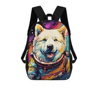 sinyumoney Impresión 3D Space Dog Adventure-343 Mochilas Escolares Para Niños De 17 Pulgadas, Mochilas Para Libros Para Niños, Mochila De Gran Capacidad, Mochila De Viaje, Mochilas De Uso Diario