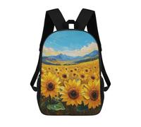 sinyumoney Impresión 3D Sunflower Field Painting-11 Mochilas Escolares Para Niños De 17 Pulgadas, Mochilas Para Libros Para Niños, Mochila De Gran Capacidad, Mochila De Viaje, Mochilas De Uso Diario