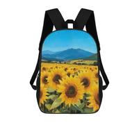 sinyumoney Impresión 3D Sunflower Field Painting-7 Mochilas Escolares Para Niños De 17 Pulgadas, Mochilas Para Libros Para Niños, Mochila De Gran Capacidad, Mochila De Viaje, Mochilas De Uso Diario
