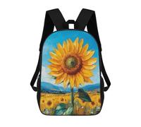 sinyumoney Impresión 3D Sunflower Field Painting Mochilas Escolares Para Niños De 17 Pulgadas, Mochilas Para Libros Para Niños, Mochila De Gran Capacidad, Mochila De Viaje, Mochilas De Uso Diario