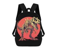 sinyumoney Impresión 3D T-Rex Skeleton Pixel Art Mochilas Escolares Para Niños De 17 Pulgadas, Mochilas Para Libros Para Niños, Mochila De Gran Capacidad, Mochila De Viaje, Mochilas De Uso Diario