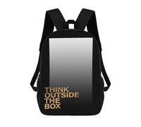 sinyumoney Impresión 3D Think Outside The Box Mochilas Escolares Para Niños De 17 Pulgadas, Mochilas Para Libros Para Niños, Mochila De Gran Capacidad, Mochila De Viaje, Mochilas De Uso Diario