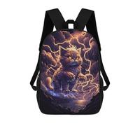 sinyumoney Impresión 3D Thundering Cat Magic -1 Mochilas Escolares Para Niños De 17 Pulgadas, Mochilas Para Libros Para Niños, Mochila De Gran Capacidad, Mochila De Viaje, Mochilas De Uso Diario